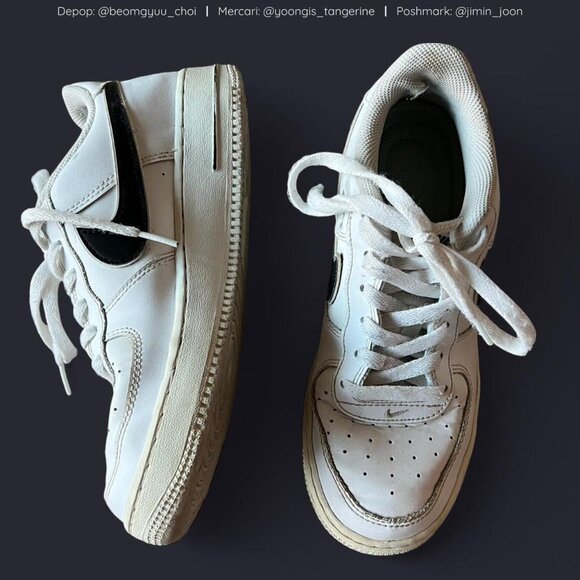 Unisex Black and White Nike Air Force 1 - Picture 3 of 7